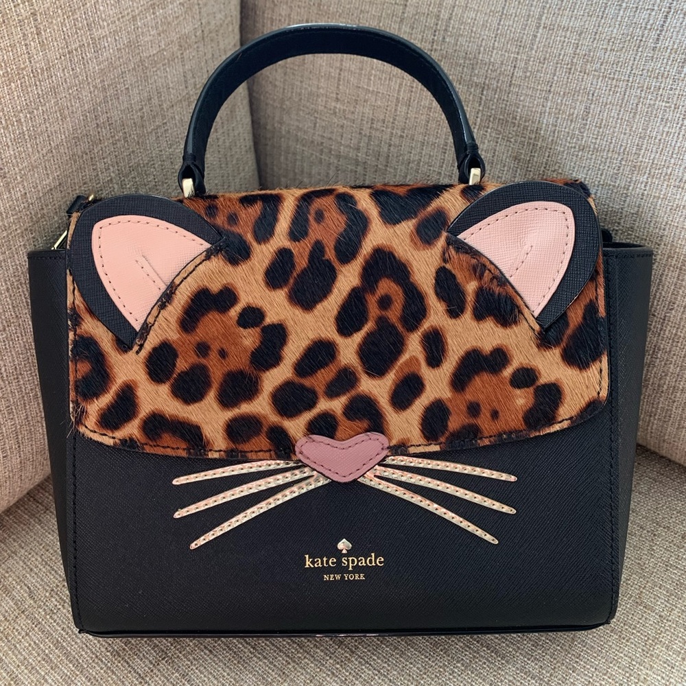 Authentic Kate Spade Leopard Cat Purse